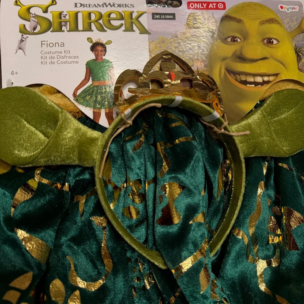 NEW Fiona Shrek Dreamworks Costume Kit Skirt and Headband Ears
